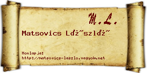 Matsovics László névjegykártya